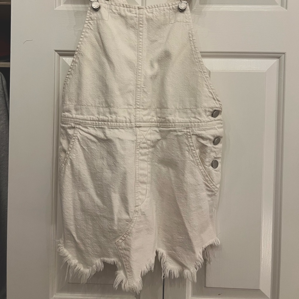 White overall dress
